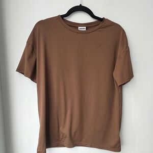 Gymshark X Whitney Simmons Collab Brown Short Sleeve Tee